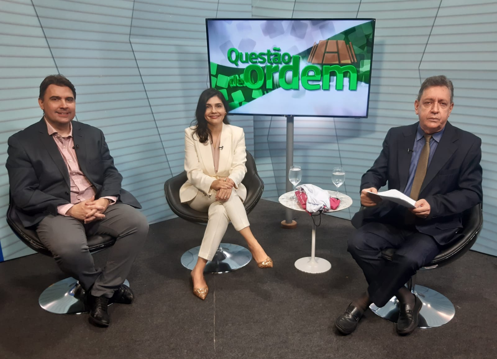 Presidente da Sociedade Brasileira de Mastologia- Seção Ceará, Angelo Roncali , vice-presidente, Heloisa Magalhães e jornalista Renato Abreu