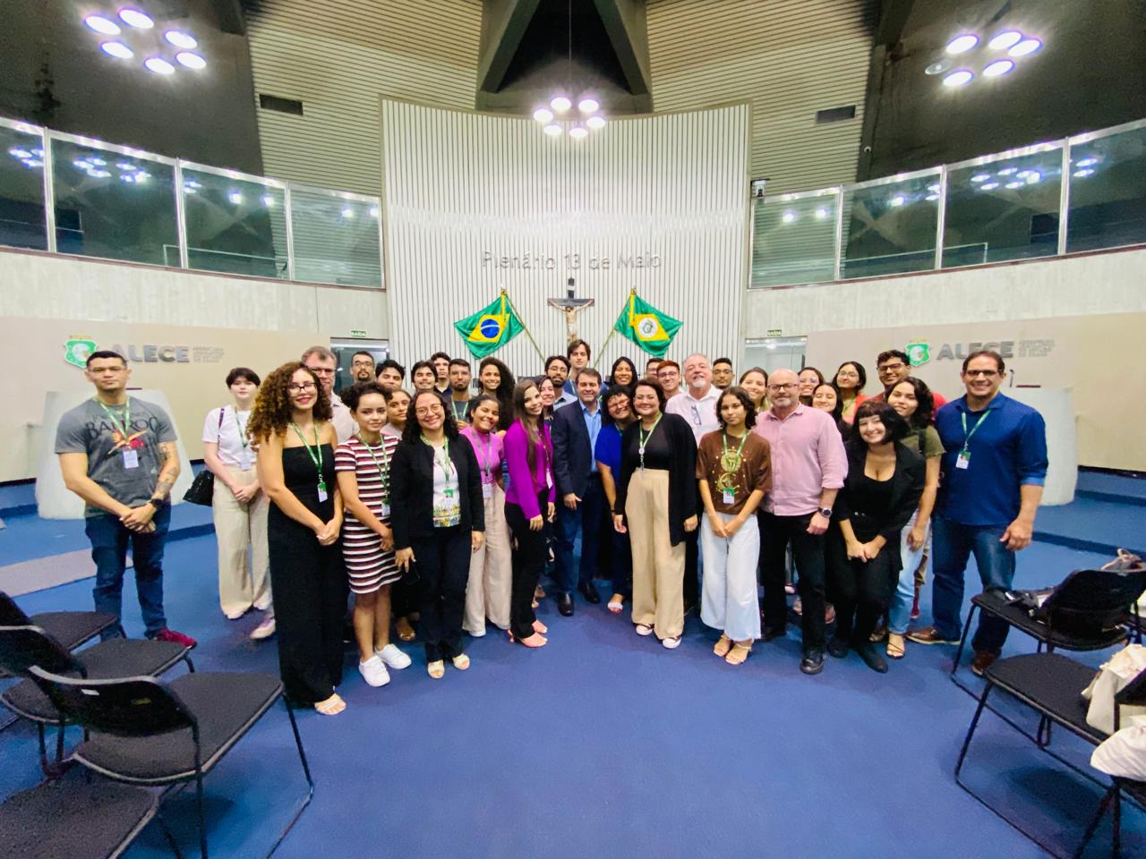 Recepção de novos estagiários da Alece, em maio deste ano.