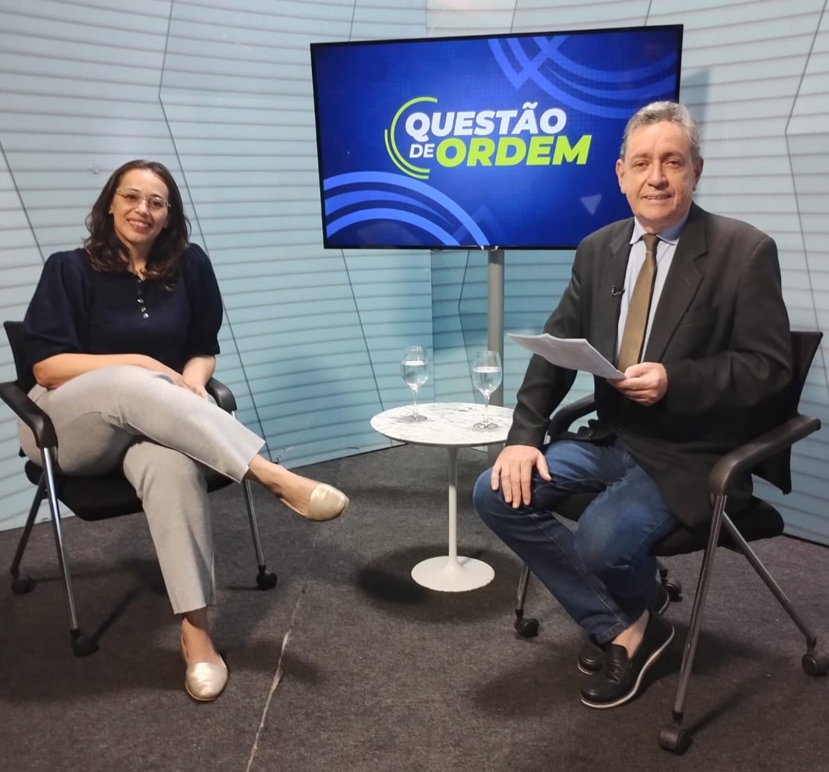 Infectologista Fernanda Remígio e jornalista Renato Abreu