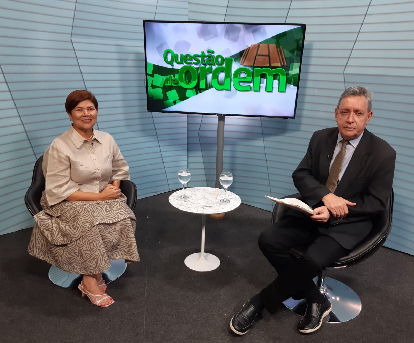 Deputada Jô Farias e o jornalista Renato Abreu