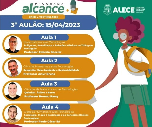 Alcance realiza aulas de Matemática, Geografia, Química e Sociologia