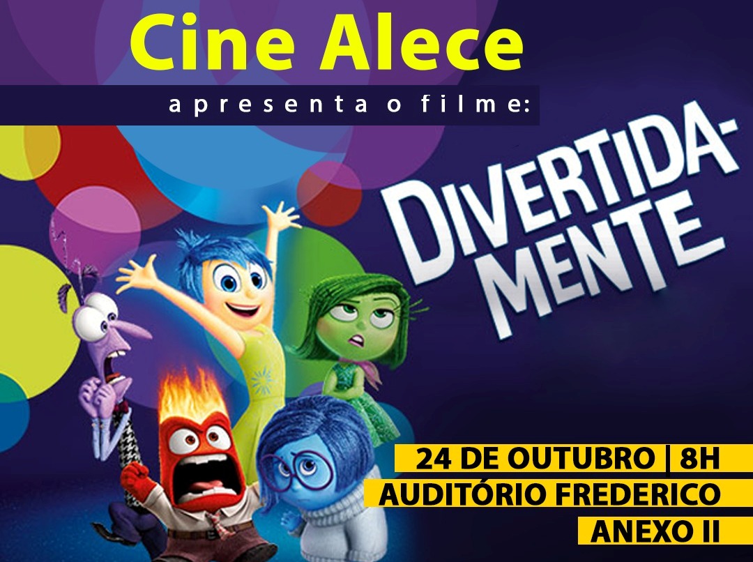 Cine Alece exibe filme "Divertida Mente" nesta terça-feira