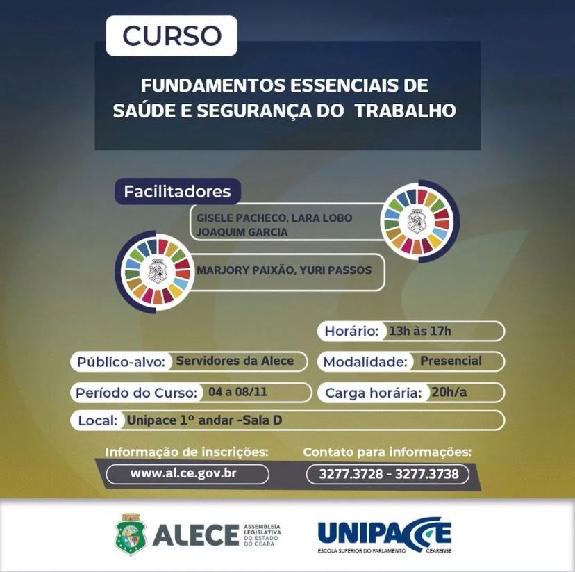Alece promove curso sobre saúde e segurança no trabalho