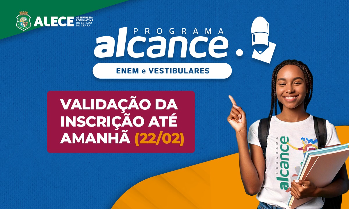 Alunos inscritos no Alcance Enem devem validar matrícula neste sábado na Alece