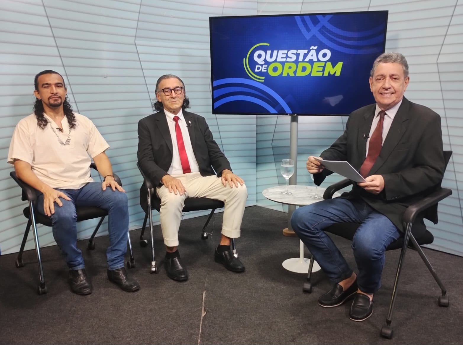 Historiador Weber Porfírio, professor Domingos Pascoal e jornalista Renato Abreu