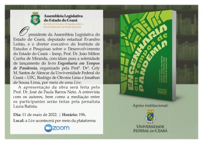 Inesp lança livro "Engenharia em tempos de pandemia" nesta quarta
