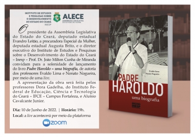 Inesp lança o livro "Padre Haroldo - uma biografia"